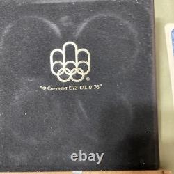 1976 CANADA OLYMPIC SILVER PROOF COIN SET withBOX 4.32 OZ STERLING FREE SHIPPING