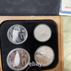1976 CANADA OLYMPIC SILVER PROOF COIN SET withBOX 4.32 OZ STERLING FREE SHIPPING