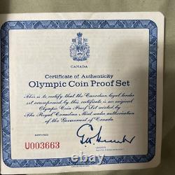 1976 CANADA OLYMPIC SILVER PROOF COIN SET withBOX 4.32 OZ STERLING FREE SHIPPING