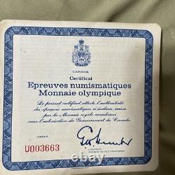 1976 CANADA OLYMPIC SILVER PROOF COIN SET withBOX 4.32 OZ STERLING FREE SHIPPING