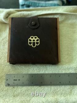 1976 Canada Montreal Olympic 4 Piece Silver Proof Coin Set With Case & COA