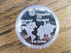 1976 Canada Montreal Olympic 4 Piece Silver Proof Coin Set With Case & COA