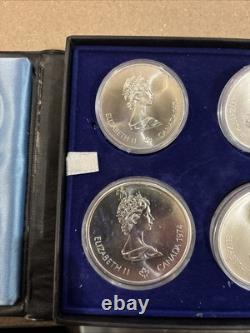 1976 Canada Montreal Olympic 4 Piece Silver Proof Coin Set With Case & COA