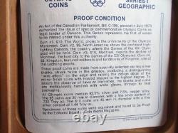 1976 Canada Montreal Olympic 4 Piece Silver Proof Coin Set With Case & COA