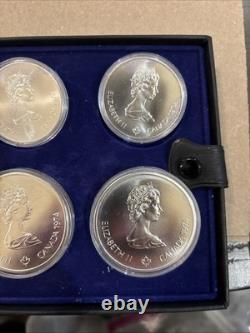 1976 Canada Montreal Olympic 4 Piece Silver Proof Coin Set With Case & COA
