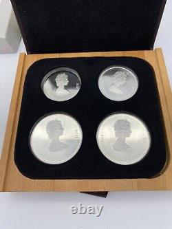 1976 Canada Montreal Olympic Series 1 Geographic 4 Coin Set. 925 Silver Proof