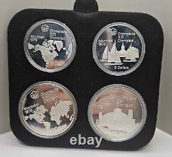 1976 Canada Montreal Olympic Series 7 Field Sports 4 Coin Set. 925 Silver Proof