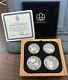 1976 Canada Montreal Olympics Proof Silver 4-Coin Set Series I COA +Box