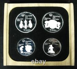 1976 Canada Montreal Olympics Proof Silver 4-Coin Set Series II III