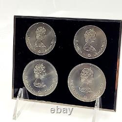 1976 Canada Montreal Olympics Series 1 Silver Proof Set 4 Coins No Case Or COA