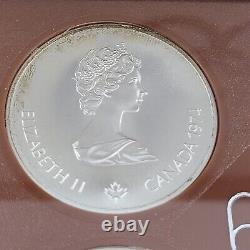 1976 Canada Montreal Olympics Series II Silver Proof Set 4 Coins With Case No COA