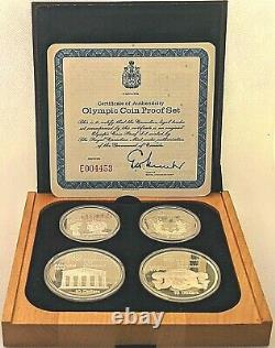 1976 Canada Olympic 28 Proof Silver Coins Set With Original Cases, Boxes & COA's