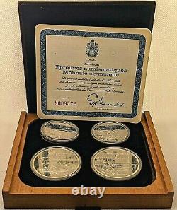 1976 Canada Olympic 28 Proof Silver Coins Set With Original Cases, Boxes & COA's