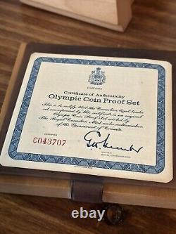 1976 Canada Olympic Games Complete 28 Silver Proof Coin Set w Display Stand