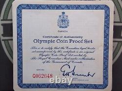 1976 Canada Olympic SPORTS. 925 Silver PROOF (4 Coin) Set SERIES III Case & COA