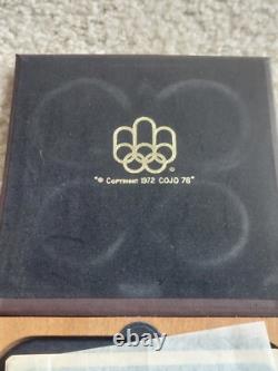 1976 Canada Olympics 4 Piece Silver Proof Coin Set With Case COA 4.4 oz ASW