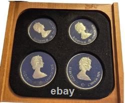 1976 Canada Olympics Proof 4 Coin Set Silver ASW 4.33 withCOA