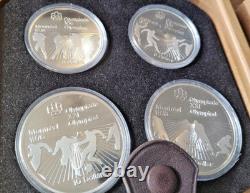 1976 Canada Olympics Silver Proof 4 Coin Set Box & COA -2 sets- 8 coins 8.6 ASW