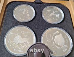 1976 Canada Olympics Silver Proof 4 Coin Set Box & COA -2 sets- 8 coins 8.6 ASW