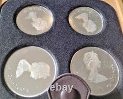 1976 Canada Olympics Silver Proof 4 Coin Set Box & COA -2 sets- 8 coins 8.6 ASW