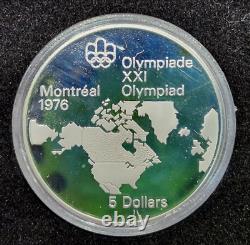 1976 Canada Proof 4 Coin Olympic Set 925 Silver OGP & COA