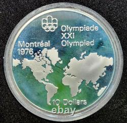 1976 Canada Proof 4 Coin Olympic Set 925 Silver OGP & COA