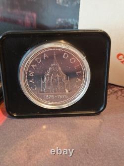 1976 Canada Silver Dollar Parliament Buildings Centennial Proof-Like Low MINTAGE