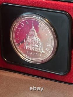 1976 Canada Silver Dollar Parliament Buildings Centennial Proof-Like Low MINTAGE