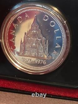 1976 Canada Silver Dollar Parliament Buildings Centennial Proof-Like Low MINTAGE
