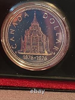 1976 Canada Silver Dollar Parliament Buildings Centennial Proof-Like Low MINTAGE