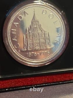 1976 Canada Silver Dollar Parliament Buildings Centennial Proof-Like Low MINTAGE