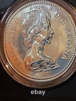 1976 Canada Silver Dollar Parliament Buildings Centennial Proof-Like Low MINTAGE