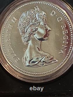 1976 Canada Silver Dollar Parliament Buildings Centennial Proof-Like Low MINTAGE
