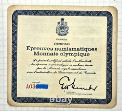 1976 Montreal Olympic Coins Proof Set 4.326 Troy oz Silver