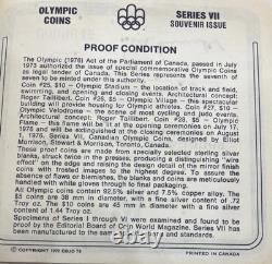 1976 Olympic Coin Silver Proof 4 Coin Set Montréal Canada