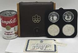 1976 Proof Silver Canadian Montreal Olympic Games 4 Coin Sterling Set Series 2