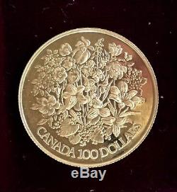 1977 Canada Elizabeth II Silver Jubilee $100 Gold Proof Coin In Moroccan Leather