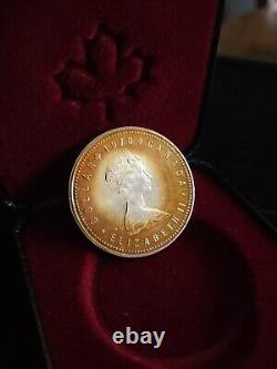 1978 $1 Canada Commonwealth Games Silver Dollar Golden Halo Monster Toned Proof