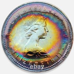 1978 $1 Canada Commonwealth Games Silver Proof Dollar Rainbow Toned High SP Grad