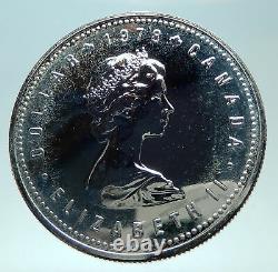 1978 CANADA UK Queen Elizabeth II Commonwealth Games Proof Silver $1 Coin i82305
