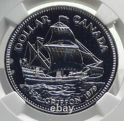 1979 CANADA UK Queen Elizabeth II Griffon Ship 300Y Proof Silver Coin NGC i79867