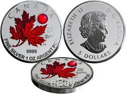 1980-2020 O-Canada Maple Leaf $5 1OZ Pure Silver Proof Coin National Anthem Act
