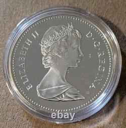 1981 CANADA UK Elizabeth II Railway Train PROOF-LIKE Silver Dollar Coin