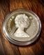 1982 CANADA UK Queen ELIZABETH II Cattle Skull Proof Silver Dollar Coin