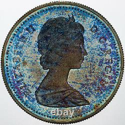 1982 Canada 1 Dollar Regina Centennial Silver Proof Toned Color Bu Unc (mr)