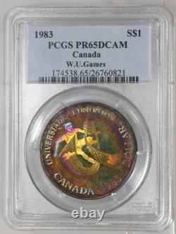 1983 Proof Silver Canada W. U. Games Dollar PR65DCAM