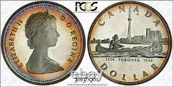 1984 Canada $1 Dollars Pcgs Pr65 Dcam Toronto Silver Proof High Grade Gem