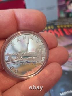 1984 Canada Proof Silver Dollar Toronto 150th Anniversary CN Tower + Canoe 1984 Canada Proof Silver Dollar Toronto 150th Anniversary CN Tower + Canoe