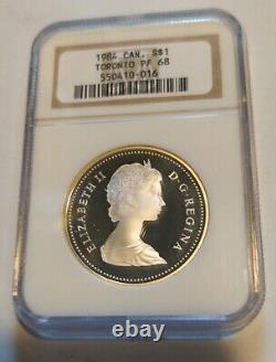1984 Canadian Silver Dollar 150th Anniv. Of Toronto NGC PF 68 Silver / Proof