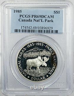 1985 Canada Dollar Silver Nat'l Park Pcgs Pr69 Dcam Proof Bu Unc Choice
